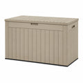 Gartenbox Aufbewahrungsbox rechteckig 145 x 70 x 70 cm PP Kunststoff Beige