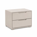 Nachttisch MDF Holzwerkstoff Beige mit 2 Schubladen 60 x 40 x 45 cm